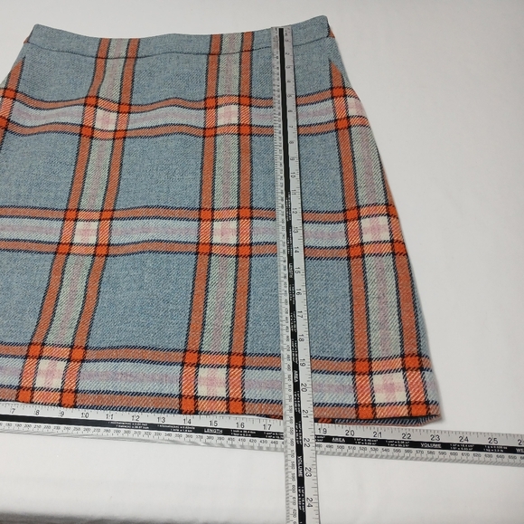 Boden 100% Wool Tweed Plaid A Line Mini Skirt. Ladies Size 10 - Picture 5 of 11